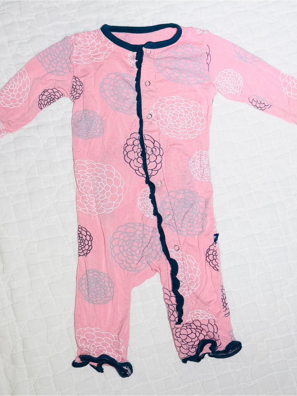 Girls Kickee Pants ruffle coverall